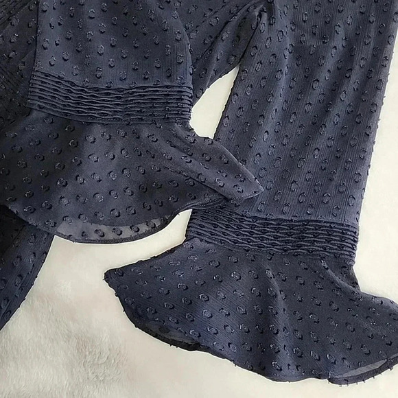 Women's Banana Republic Flutter Sleeve Dress, Navy Blue, Size 6, PreOwned - Picture 6 of 9